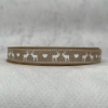 Obrazek Wstążka gwiazdkowa beżowa białe renifery, serca 1,2cm/25yd