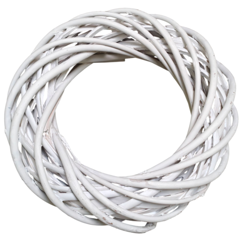 Obrazek Wianek wiklinowy biały 20cm