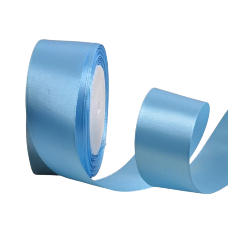 Obrazek Wstążka 3,8cm/32m satynowa Błękitna