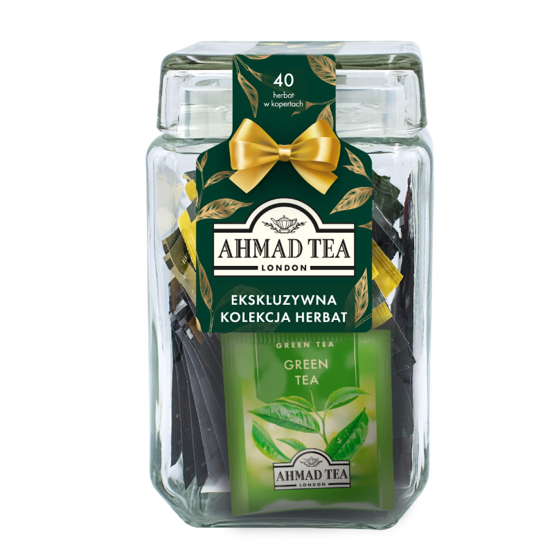 Obrazek Herbata Ahmad Tea zestaw w słoiku 40szt.