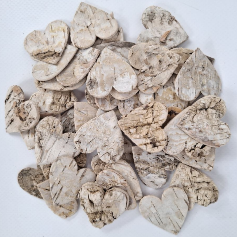 Obrazek Serca z brzozy (opakowanie 80 szt.)