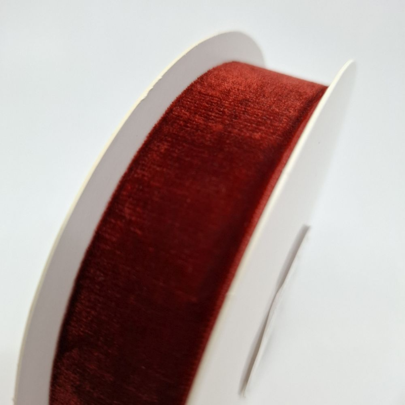 Obrazek Taśma welurowa na szpuli – szerokość 25 mm/ 9m, Brąz