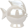 Obrazek Skarbonka ryba ceramiczna perłowa biała mała