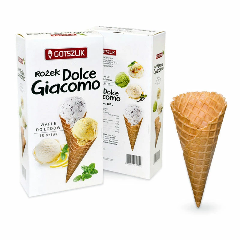 Obrazek Dolce Giacomo wafle do lodów Gotszlik 10 sztuk 