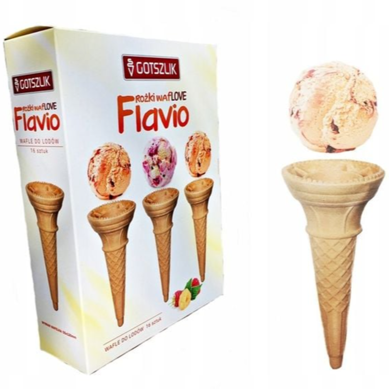 Obrazek Flavio wafle do lodów Gotszlik 16 sztuk *