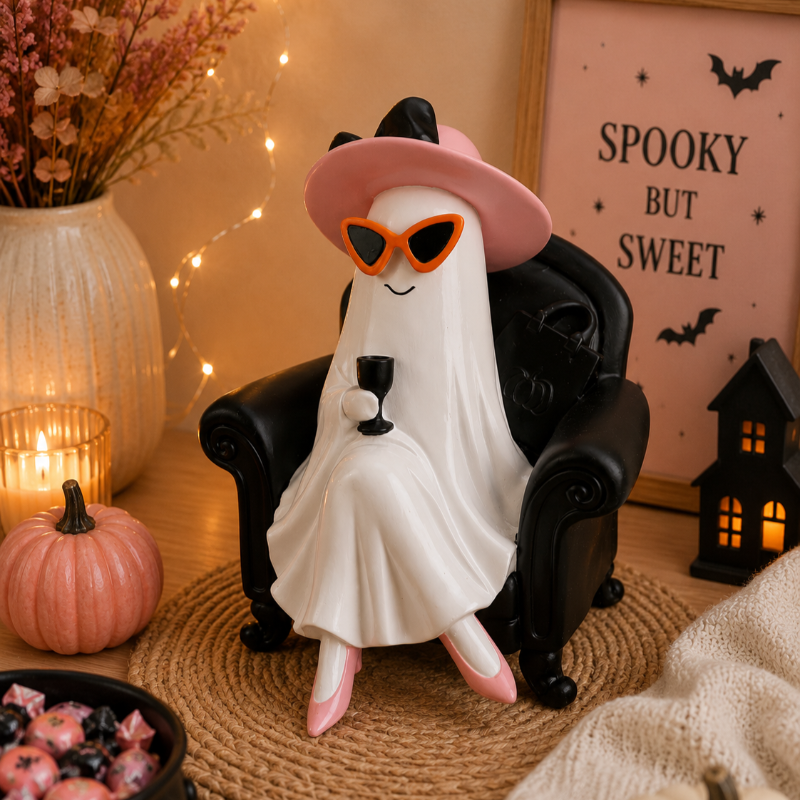 Obrazek Figurka Pani duszek na fotelu Halloween