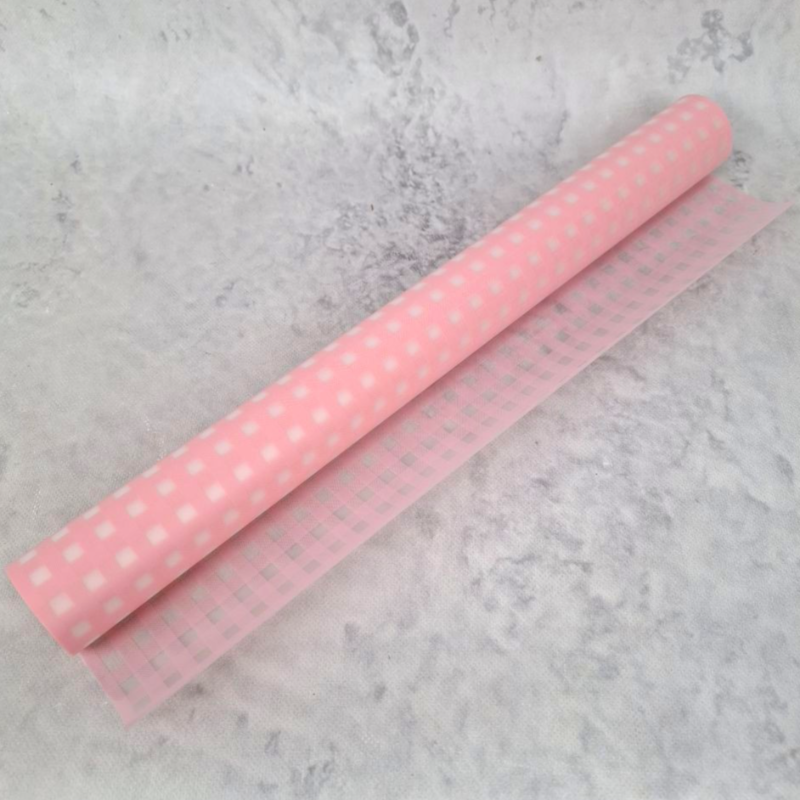 Obrazek Folia dekoracyjna szron transparentna kratka 50cm/9m kol.34